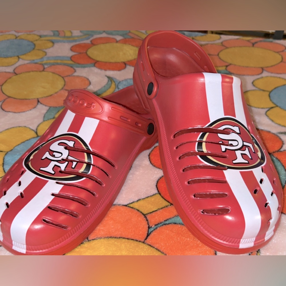 NFL 49ers Foco Clogs With Back Strap Size 13/14 XL Old Style
